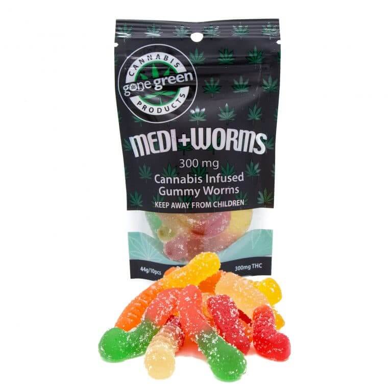 Gone Green - Gummy Worms XL 300mg