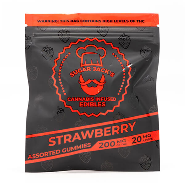 Sugar Jack's 200mg THC Assorted Strawberry Gummies