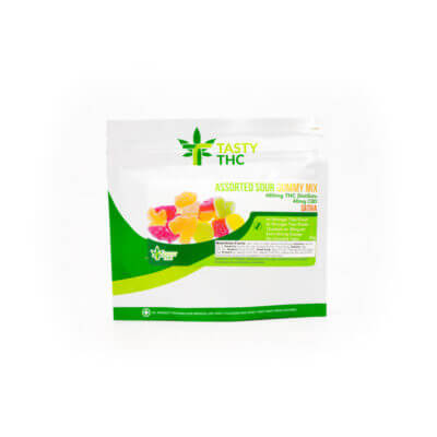 assorted sour gummy mix tasty thc candy