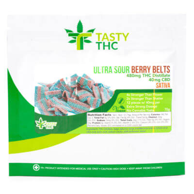 ultra sour berry belts tasty thc