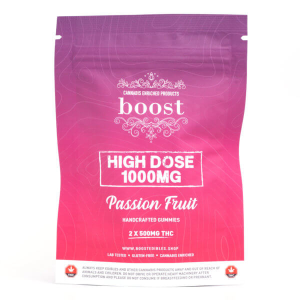 Boost High Dose Gummies 1000Mg Passion Fruit