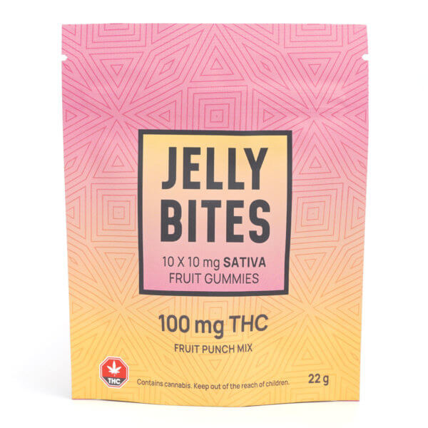 Jellybites Fruit Punch Sativa 100Mg Thc