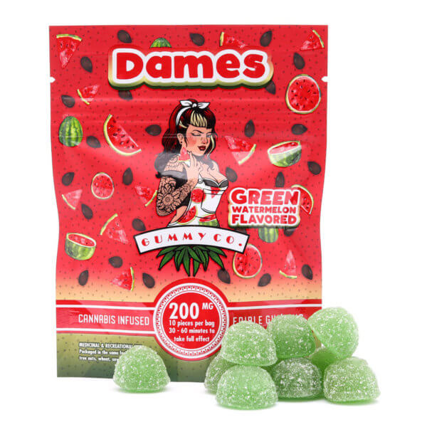 Dames 200Mg Thc Gummies Green Watermelon