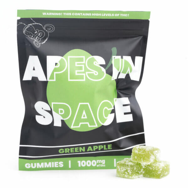 ApesInSpace-1000MG-Gummies-Green-Apple