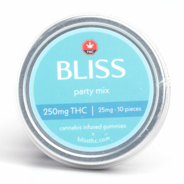 Bliss-Cannabis-Infused-Gummies-250MG-THC-Party-Mix