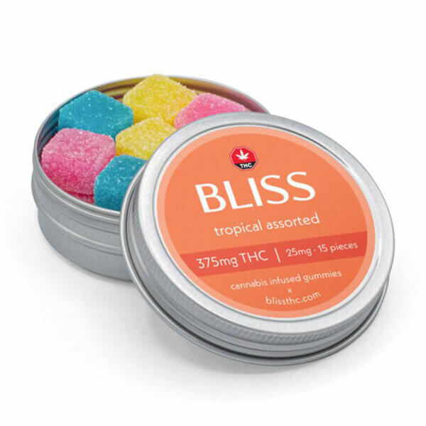 Bliss Cannabis Infused Gummies 375Mg Thc Tropical Assorted 2
