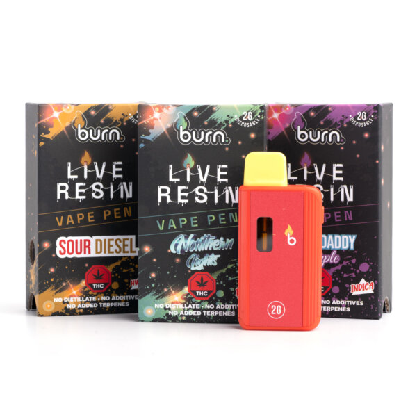 Live resin disposable vape pen - burn - bundle pack