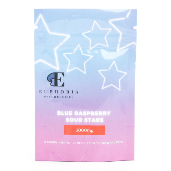 3g Blue Raspberry Sour Stars - Euphoria Psychedelics
