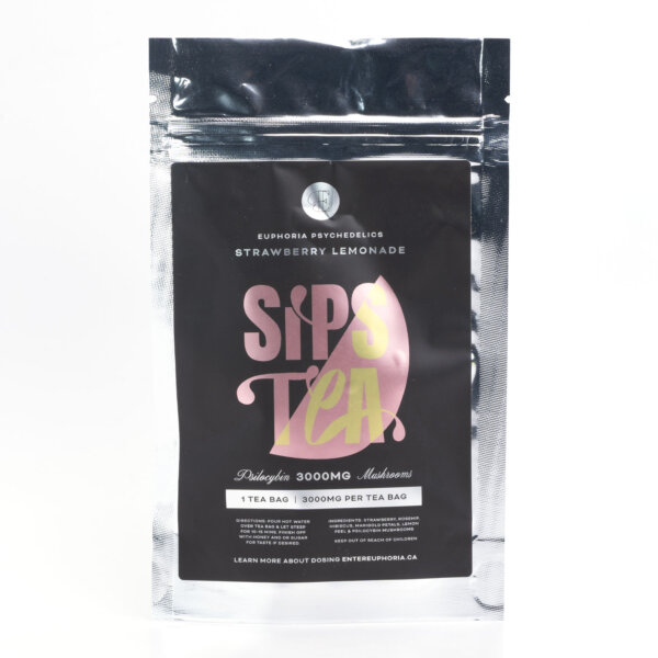 Euphoria Psychedelics Sips Tea Strawberry Lemonade 3000MG Psilocybin