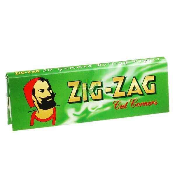 Zig Zag - Rolling Paper - Green Cut Corners