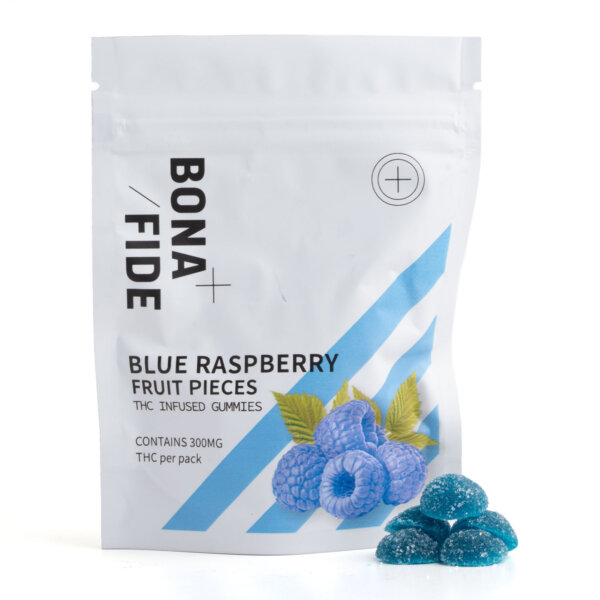 300mg THC Fruit Cubes - Bonafide - Blue Raspberry