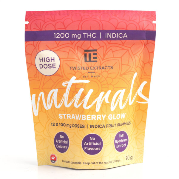 1200mg Natural Gummies - Strawberry Glow