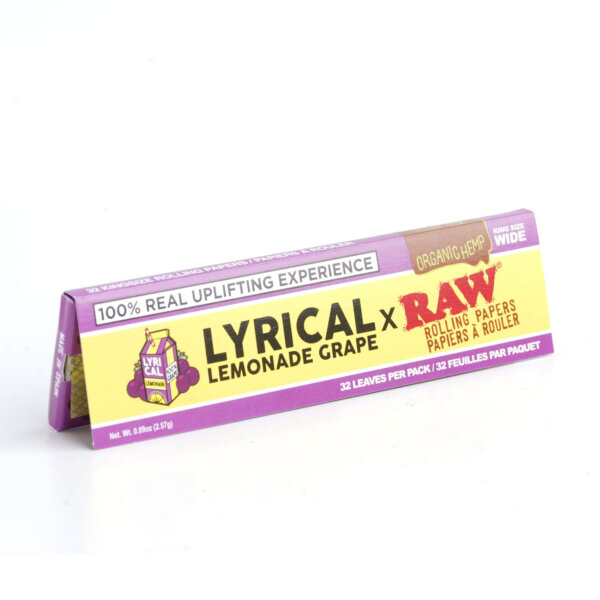 King Size Wide Grape Lemonade Rolling Papers - Raws
