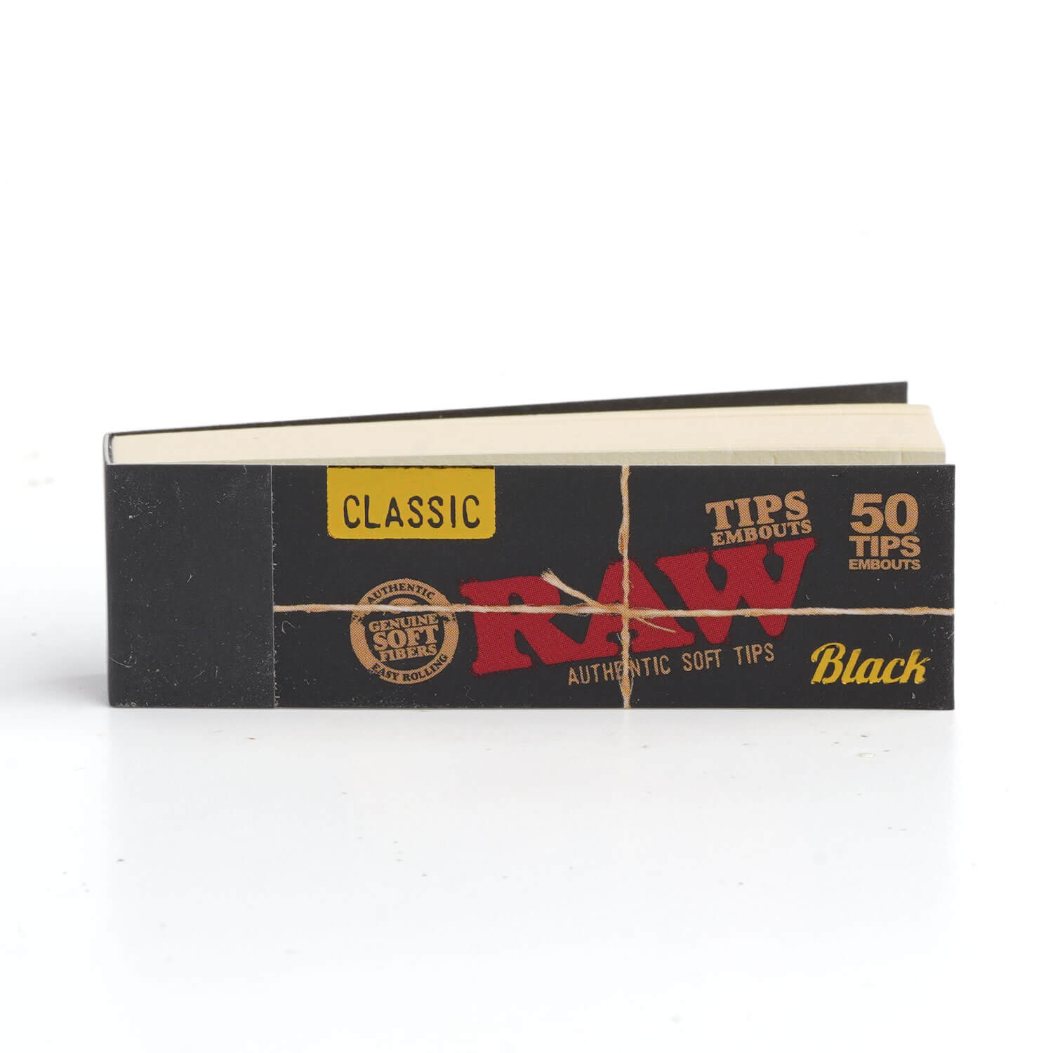 Black Perforated Rolling Tips - Raw 1 Raw Black Perforated Rolling Tips